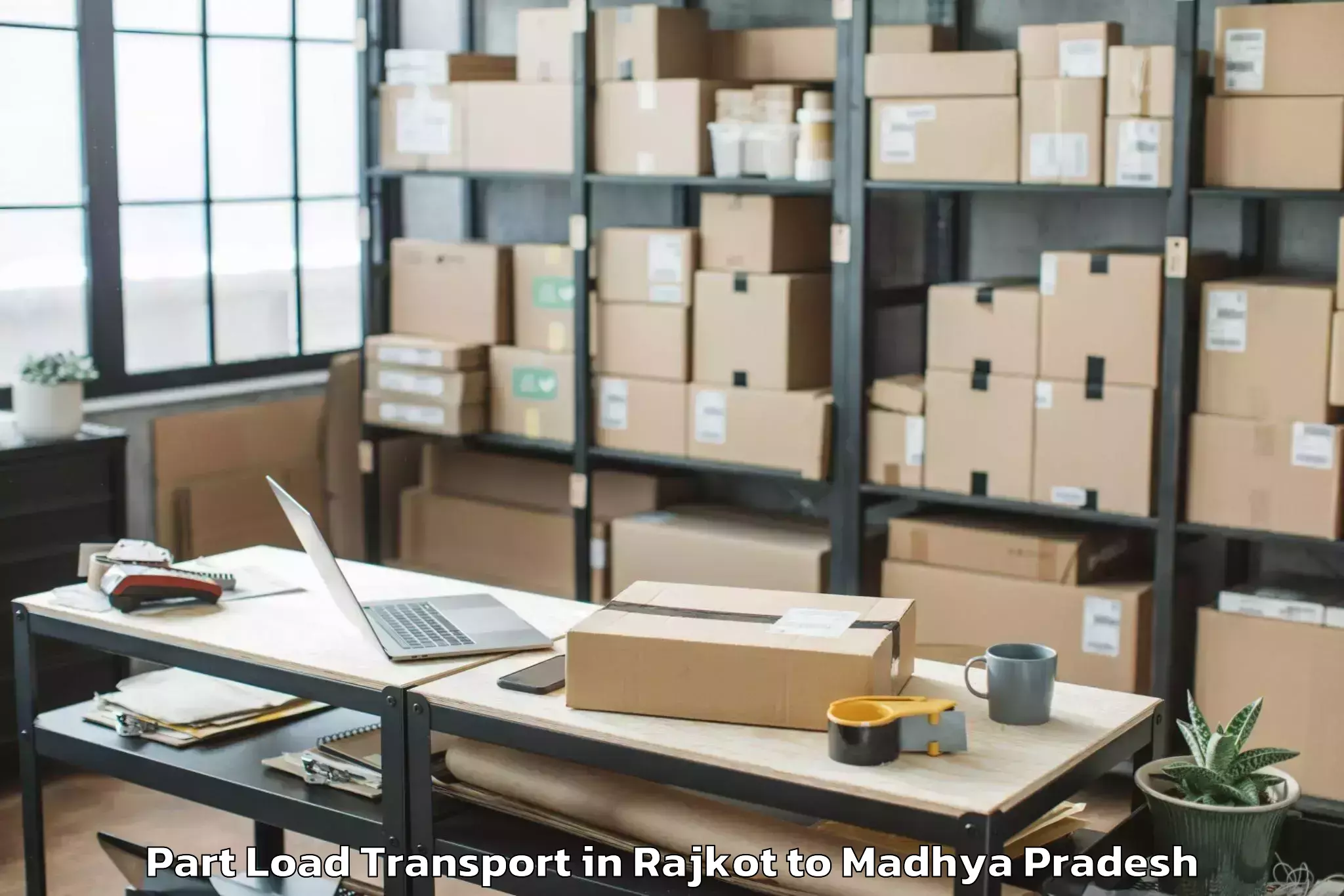 Top Rajkot to Nowrozabad Part Load Transport Available